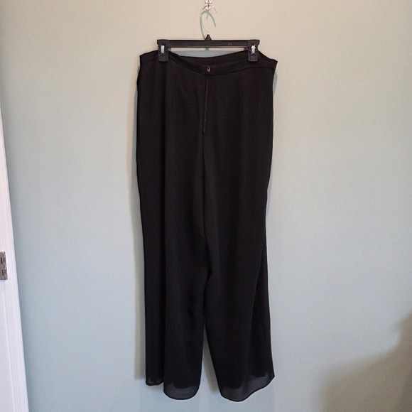 Sheri Martin New York Two-Piece Pant Set Size 18 Vintage Black Chinese-Style - Picture 12 of 16